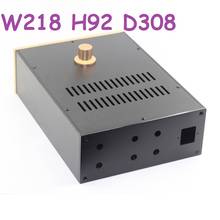 W218 H92 D308 Gold Panel Power Amplifier Supply Chassis DIY Aluminum Rear Tube Amp Housing Preamp DAC Shell Decoding Case Hi End 2024 - buy cheap