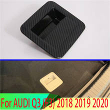 Manija de puerta trasera para AUDI Q3 (F3), cubierta de captura de estilo fibra de carbono, moldura embellecedora, para maletero, 2018, 2019, 2020 2024 - compra barato