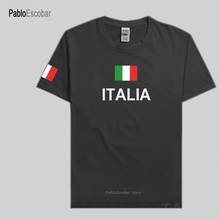 Camiseta italiana de Italia para hombre, camisetas del equipo nacional, camisetas de algodón 100% para aficionados al gimnasio, ropa de calle para fitness, camisetas de campo ITA 2024 - compra barato