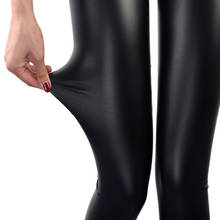 2019 New Fashion Sexy Autumn Faux Leather Thin Black Leggings Calzas Mujer Leggins Leggings Stretchy Push Up Plus Size 2024 - buy cheap