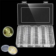 100Pcs 30mm Clear Coin Holder Capsule Protector Case Collection Storage Box 2024 - buy cheap