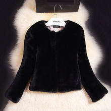 2021 Winter Women Jacket New Rex Rabbit Fur Coat for Young Women Short Winter Mink Faux Fur Coat 2024 - buy cheap