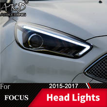 Faro delantero para coche Ford Focus 4, luz antiniebla de circulación diurna, DRL H7, bombilla LED Bi xenón, accesorio para coche, 2015-2017 2024 - compra barato