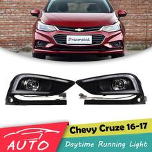 DRL For Chevrolet Cruze 2016-2018 LED Car Daytime Running Light Relay Waterproof Driving Fog Day Lamp Daylight 2024 - buy cheap
