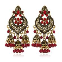 Retro Indian Bollywood Kundan Jhumka Jhumki Drop Earrings Gypsy Fashion Jewelry 2024 - buy cheap