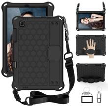 Capa estilo favo de mel para samsung galaxy tab s6 lite 10.4 polegadas p610 p615 flash case à prova de choque, capa com suporte de eva + alça 2024 - compre barato