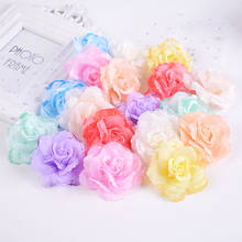 10pcs New Silk Lace Camellia Artificial Flower For Wedding Home Christmas Decoration DIY Wreath Flower Wall Scrapbook Gift box 2024 - buy cheap