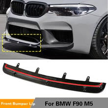 Front Bumper Lip Spoiler Splitters For BMW F90 M5 2018 2019 2020 Carbon Fiber Front Bumper Guard 2024 - buy cheap