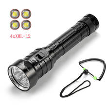 Ekaiou DX4S (Upgraded From DX4) 4xXM-L L2 LED Diving Flashlight Underwater Super Bright Waterproof 100m Yellow/white Light Torch 2024 - buy cheap