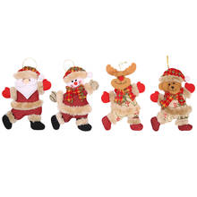 1pc Chrismas Tree Decorations for Home Dancing Santa Claus Snowman Bear Elk Ornaments Pendant Navidad Xmas Gifts 2024 - buy cheap
