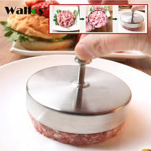 WALFOS-prensa de hamburguesas de forma redonda, molde de acero inoxidable para hacer hamburguesas, carne de cerdo, carne de ternera, utensilios de cocina, 1 unidad, 9,5 cm 2024 - compra barato