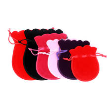Черные бархатные сумки, сумка «Lucky gourd» на шнурке, мешочки для ювелирных изделий и упаковки, 500 шт./лот, недорогие подарочные сумки с логотипом на фабрике, 7x9 см 2024 - купить недорого