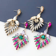 JIJIAWENHUA New Trend Acrylic Rhinestone women's Color Drop Earrings Dinner Party Statement Fashion Jewelry Accessories 2024 - buy cheap