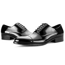 Zapatos de vestir formales para hombre, calzado Oxford de charol hecho a mano, de marca de lujo, planos para Boda nupcial, novedad 2023 - compra barato