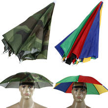 Chapéu guarda-chuva portátil, uso ao ar livre, dobrável, verde militar, impermeável, para acampamento, pescaria, chapéu para cabeça de praia 2024 - compre barato