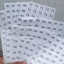 100pcs White self adhesive label number sticker print size labels thermal paper 110 116 122 128 134 140 146 152 158 164 170 2024 - buy cheap