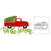 2020 New Truck Christmas Tree and Word Tis The Season Metal Cutting Dies For Scrapbooking Greeting Card Paper Making no stamps 2024 - buy cheap