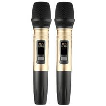 2Pcs/Set Ux2 Uhf Wireless Microphone System Handheld Led Mic Uhf Speaker With Portable Usb Receiver For Ktv Dj Speech Amplifier 2024 - buy cheap