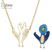 UZone-collar de diseño de arte personalizado para niños, collares de dibujo personalizados de acero inoxidable para miembros de la familia, regalo de cumpleaños 2024 - compra barato