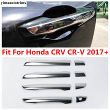 Для Honda CRV CR-V 2017 2018 2019 2020 ABS хромированные наклейки на дверную ручку Отделка 8 шт./компл. аксессуары внешний комплект 2024 - купить недорого
