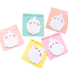 Adhesive Molang Kawaii Cute Notebook Rabbit Sticky Notes Post Notepad Memo Pad Office School Supply Stationery Sticker Sweet 2024 - buy cheap