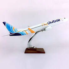 40CM airlines Aircraft 1/111 Scale FLY DUBAI Boeing B737-800 airplane Aviation airplane toys diecast plastic plane gifts kids 2024 - buy cheap