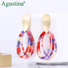 Agustina women cross earrings fashion jewelry drop earrings red acrylic geometry earrings dangle earring kpop boho wholesale 2024 - buy cheap