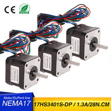 3 pces 34mm 2a 4-lead (17hs3401s-dp) 1.3a motor 1m cabo para impressora 3d nema 17 motor deslizante 2024 - compre barato