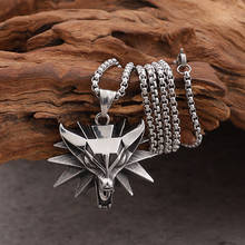 Gnayy colar com pingente de lobo, pingente em aço inoxidável com corrente de rolo 3mm 24 '', joia de motociclista, presentes de natal 2024 - compre barato