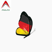 Aliauto-calcomanía de mariposa con bandera de Alemania, pegatina reflectante, protector solar, impermeable, accesorios de pegatina de coche y motocicleta, PVC,11cm * 8cm 2024 - compra barato