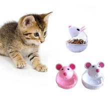Pet Cat Feeder Toy Cat Food Rolling Leakage Dispenser Bowl Kitten Playing Training Educational Toys Mice Shape Funny Interactive 2024 - buy cheap