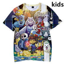 Camiseta de 3 a 14 años para niños y niñas, ropa con estampado 3D de Undertale Sans Game, Harajuku, divertida 2024 - compra barato