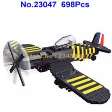 23047 698pcs Military Ww2 America Army F4u Corsair Fighter World Wars Air Force Building Blocks Toy 2024 - buy cheap