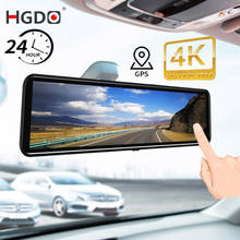 HGDO 12'' 4K 3840×2160P Car DVR Video Recorder Sony IMX415 Rear View Mirror Camera 1080P Rear Camera Dash Cam GPS 24H Monitor 2024 - buy cheap