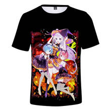 Camiseta de Anime japonés Re: Zero 3D, camiseta de Kara Hajimeru Isekai Seikatsu, Maid Ram Rem Natsuki Subaru, Cosplay de Emilia, Tops de verano 2024 - compra barato