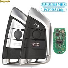 Jingyuqin Remote Smart Car Key 315/433/868MHZ PCF7953 For BMW F CAS4 5 7 Series X5 X6 2014 2015 2016 3/4Button Keyless Entry Fob 2024 - buy cheap