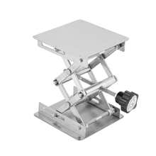 Plataforma elevadora de acero inoxidable, soporte de altura ajustable para laboratorio, tijera, 100x100mm 2024 - compra barato