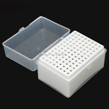 Caja de almacenamiento de pipeta de plástico, suministros de laboratorio, 96 agujeros, 200UL, 4 unids/lote 2024 - compra barato
