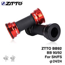 ZTTO BB92 MTB, нижний кронштейн BB92 BB90, шоссейный велосипед, пресс, нижние кронштейны для 24 мм, кривошипная система 2024 - купить недорого