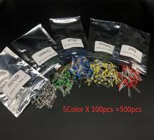 500Pcs/lot F3 3MM LED Diode Kit Mixed Color Red Green Yellow Blue White 2024 - buy cheap