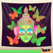 Tapiz decorativo de arte psicodélico para el hogar, manta de sofá de gran tamaño, hoja de cama Datura decorativa, Hippie, Bohemia 2024 - compra barato