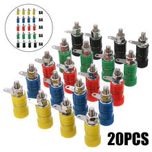 Poste de encuadernación de Terminal de altavoz, conector Banana hembra para amplificador, 5 colores, 4mm, 20 Uds. 2024 - compra barato