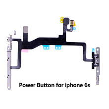 Para iPhone 6s botón de encendido/apagado + Luz de Flash + Control de volumen + Micrófono + Cable conector de silencio Flex, con reemplazo de soporte de Metal 2024 - compra barato