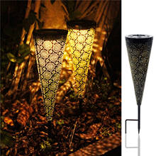 Retro LED Solar Flame Lamp Outdoor Torch Lights Waterproof Landscape Light Flicker Lights Garden Automatic Outdoor Yard Garden 2024 - buy cheap