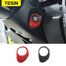 TESIN Soft Carbon Fiber Car Key Hole Ignition Switch Decoration Stickers For Suzuki Jimny 2019 2020 2021 Interior Accessories 2024 - buy cheap