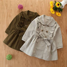 Kids Girl Clothes Trench Double-breasted Windbreaker Bow Coat Outwear Winter Children Girl Clothing Trench 2024 - buy cheap