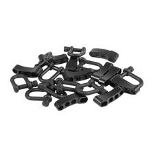 Hot 10x U Style Zinc alloy Adjustable Shackle Buckle For Paracord Bracelet Rope Black 2024 - buy cheap