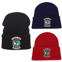 2019  New Product Adult Riverdale South Side Serpents Cosplay Hats Beanie Cap Winter Knitted Embroidery Hat 2024 - buy cheap