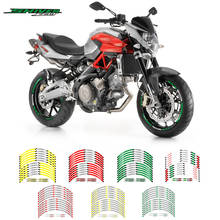 Motorcycle reflective rim sticker creative decal for 17-inch moto waterproof protection rim for Aprilia SHIVER 750 2024 - buy cheap