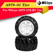 High Quality Original Wltoys A979 1/18 RC Car Part 2pcs Left Tire A979-01 and 2PCS 65x40mm Right Tire for Wltoys RC Car Part 2024 - buy cheap